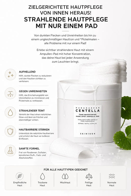SKIN1004 Madagascar Centella Tone Brightening Dark Spot Ampoule Pad 130 ml
