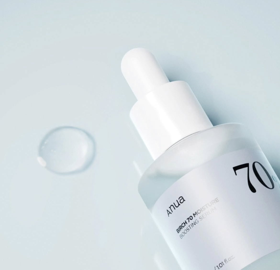 Anua Birch 70 Moisture Boosting Serum – Intensiv feuchtigkeitsspendendes Serum mit 70% Birkenextrakt - Glanzhaut