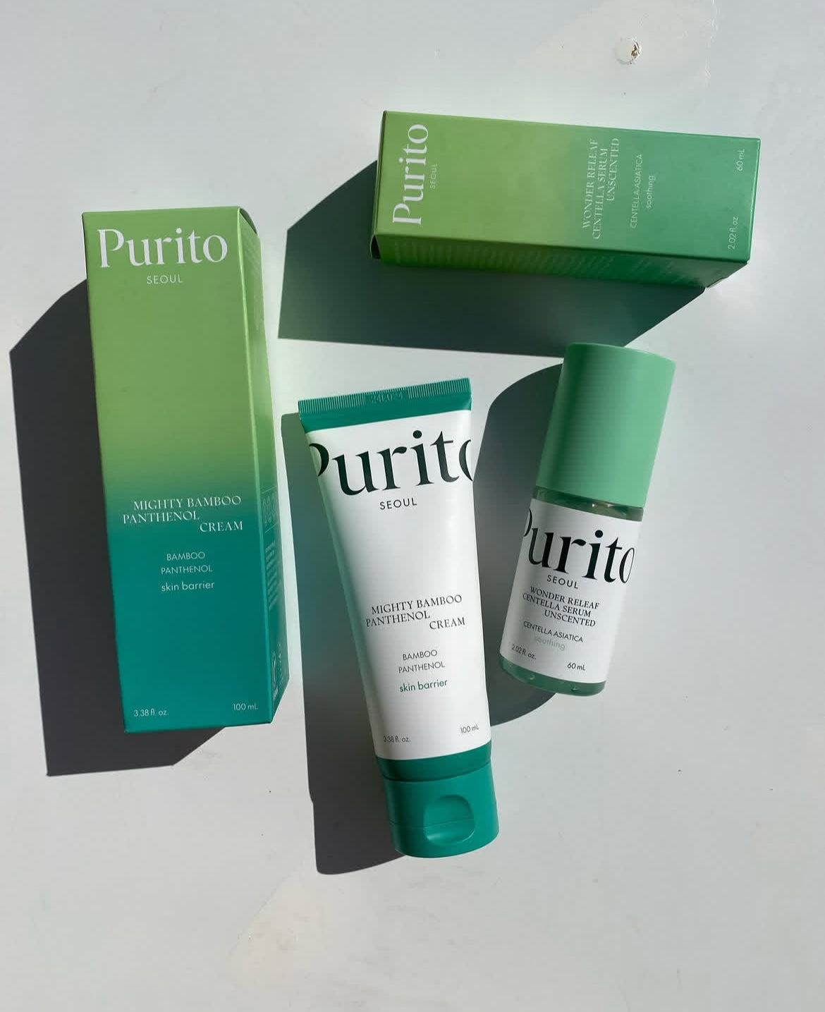 Centella Asiatica Essence PURITO Duo – Pflegekombination aus Serum 60ml & Creme 100ml - Glanzhaut