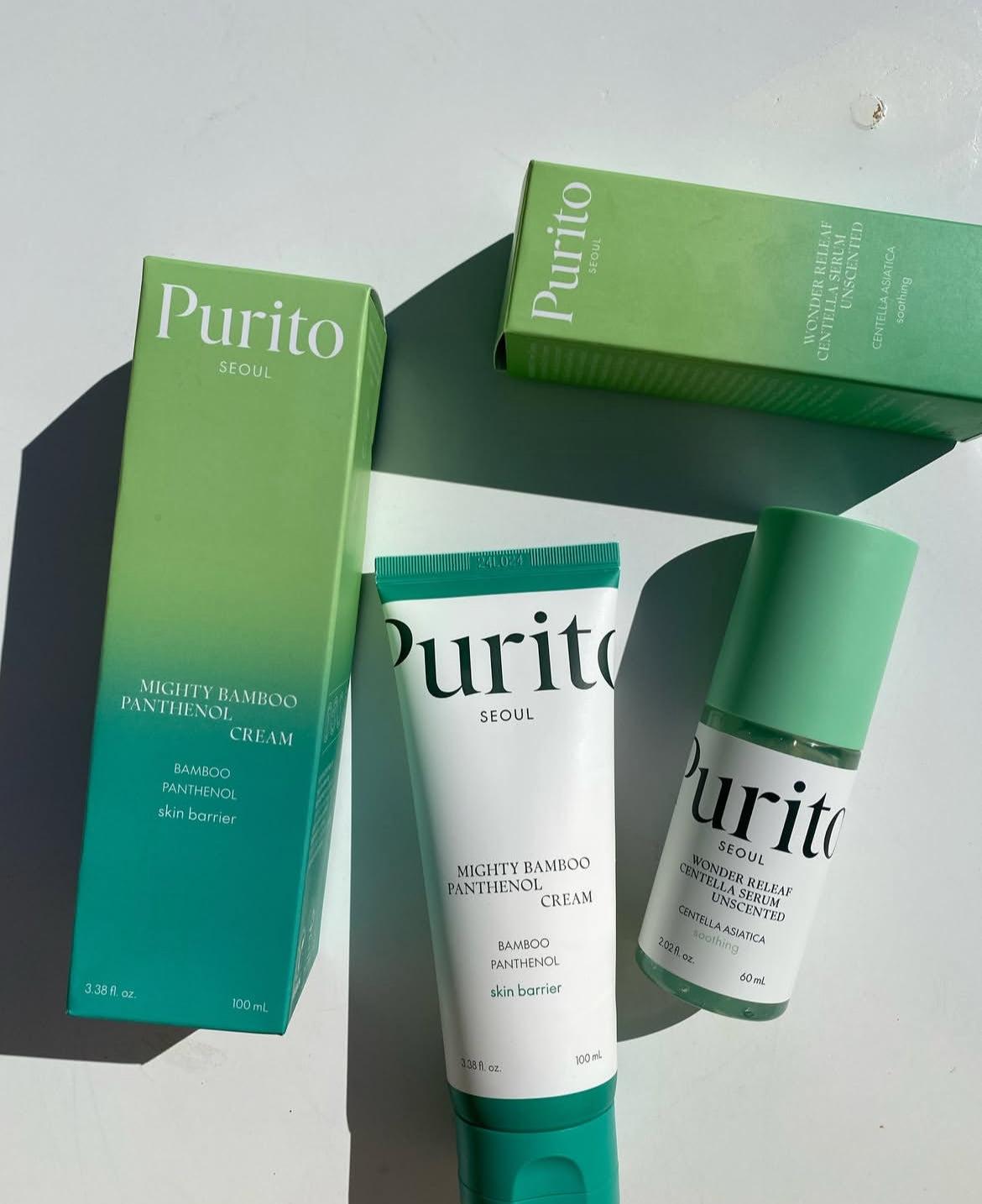 Centella Asiatica Essence PURITO Duo – Pflegekombination aus Serum 60ml & Creme 100ml - Glanzhaut
