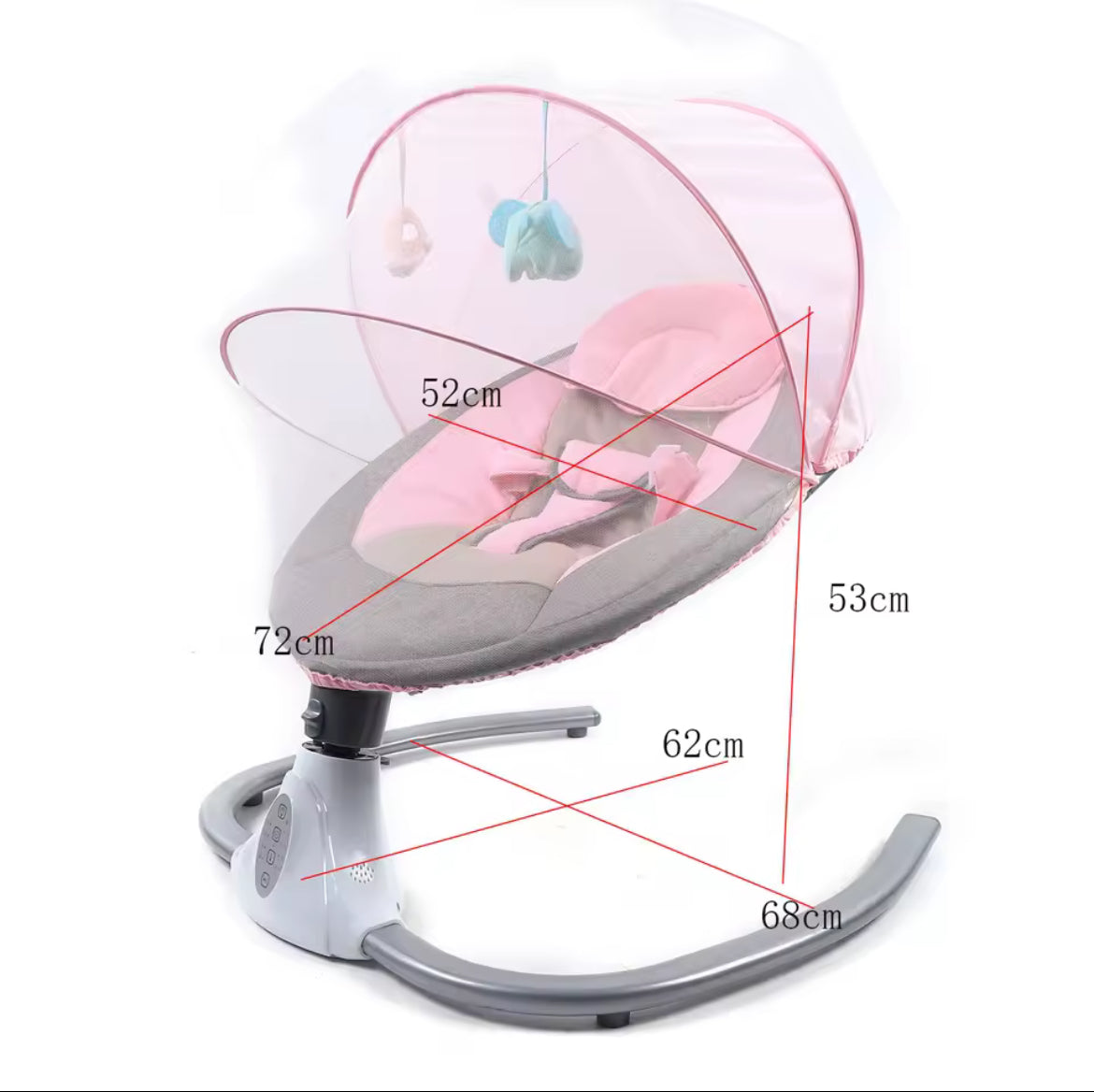 Elektrische Babywippe 3-in-1 – Schaukelstuhl, Wiege & Einschlafhilfe für Neugeborene - Glanzhaut