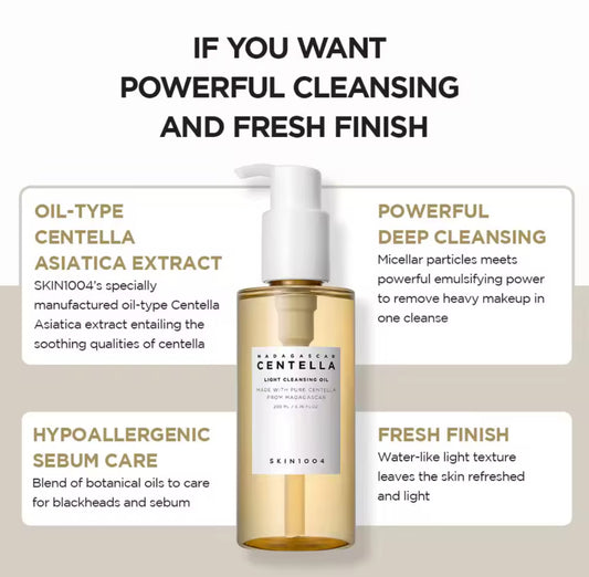 Centella Cleansing Öl 200 ml – Sanftes Reinigungsöl - Glanzhaut