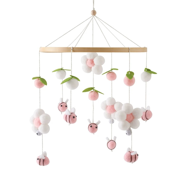Holz & Häkel Baby Mobile – Stern-Pendeln für das Babybett - Glanzhaut