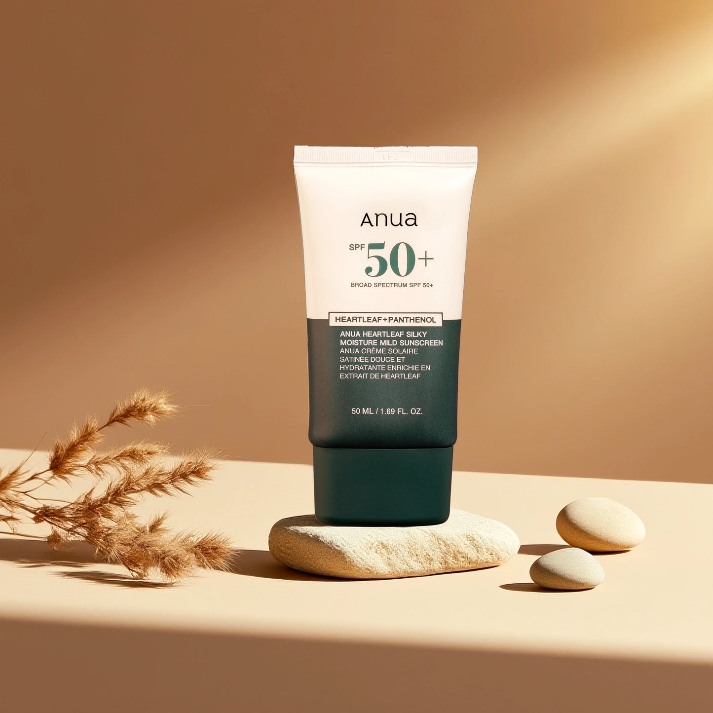 Anua Heartleaf + Panthenol Silky Moisture Mild Sunscreen SPF 50+