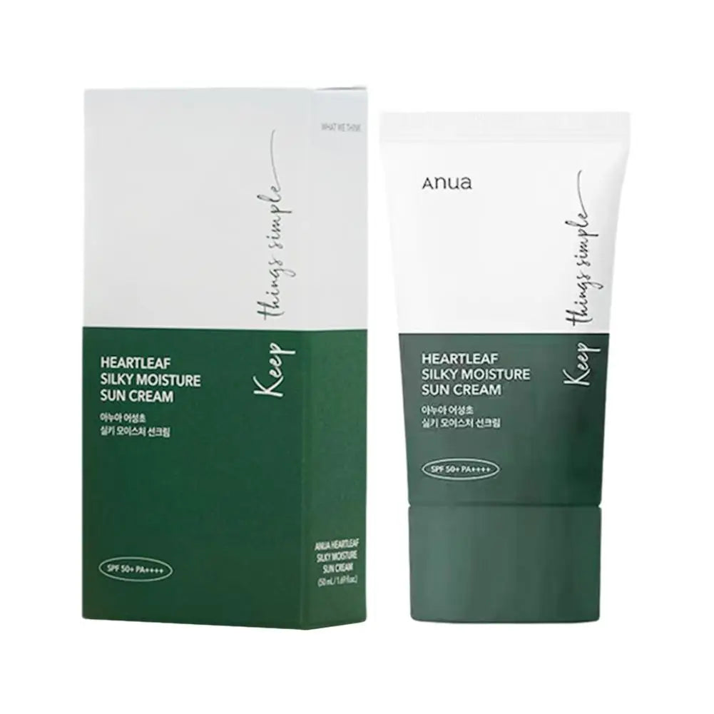 Anua Heartleaf Silky Moisture Sonnenschutzcreme SPF 50+ PA+ - Glanzhaut