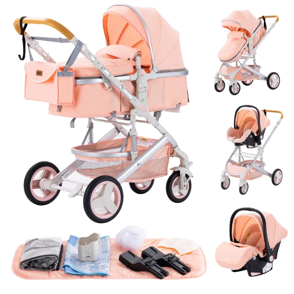 3-in-1 Baby Kinderwagen - Glanzhaut