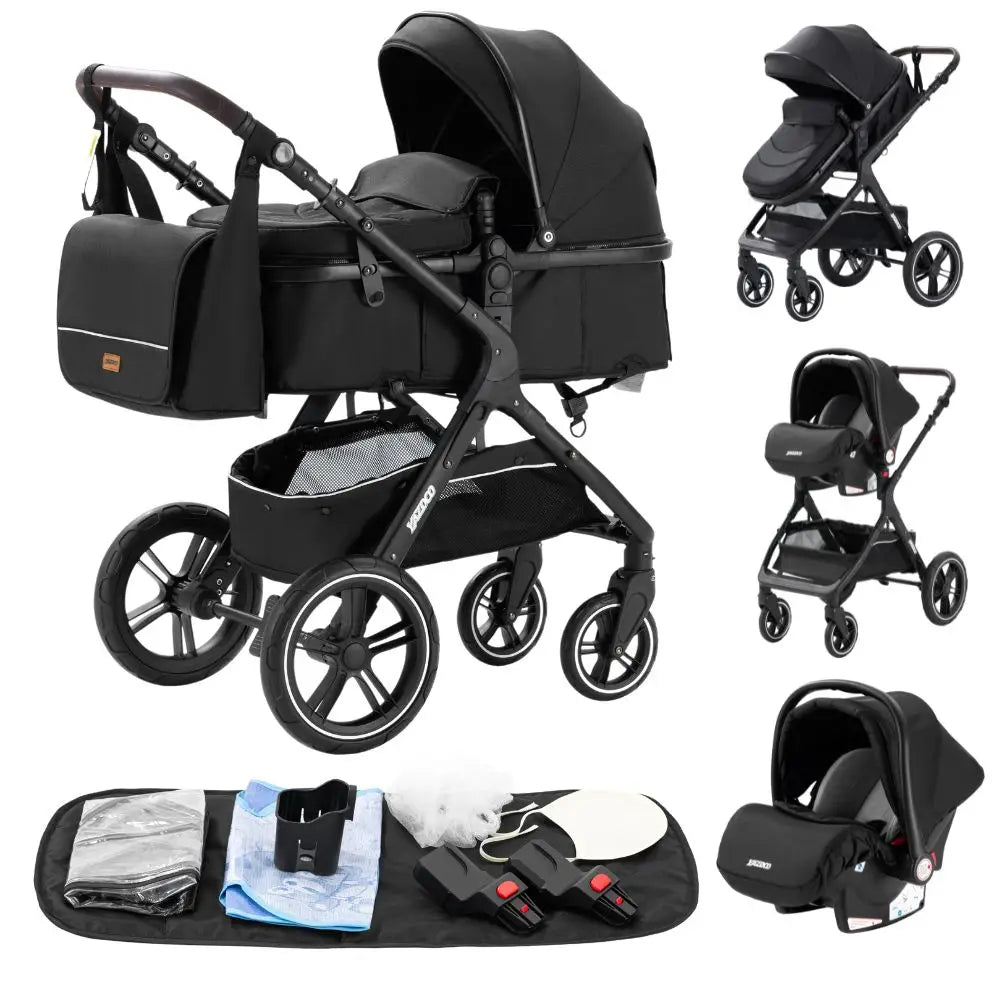 3-in-1 Baby Kinderwagen - Glanzhaut