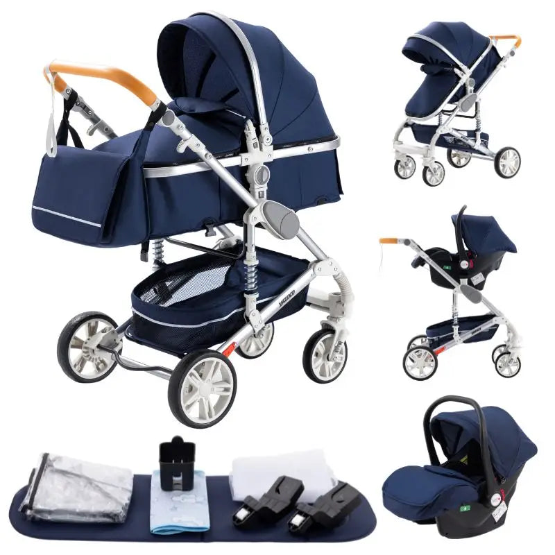 3-in-1 Baby Kinderwagen - Glanzhaut