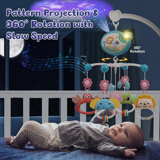 Musik Mobile mit Licht & Projektion – Baby Mobile 0–6 Monate