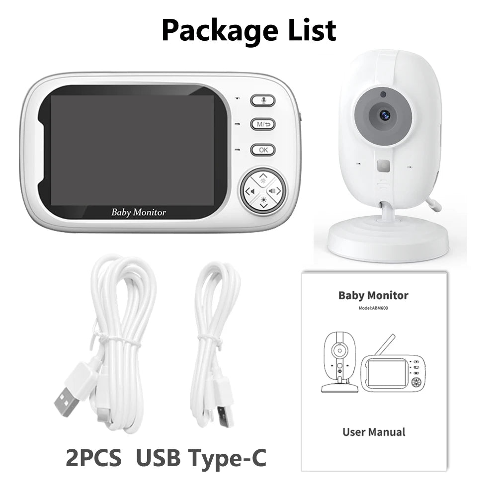 Cdycam 3,5 Zoll Kabellose Babyphone Temperatur & Kameraüberwachung-Wireless - Glanzhaut