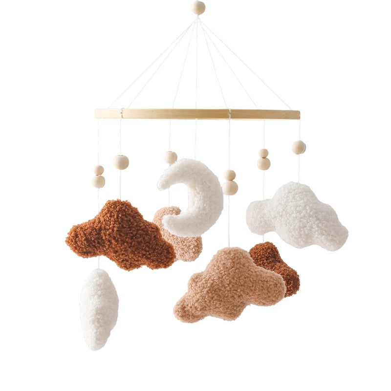Holz & Häkel Baby Mobile – Stern-Pendeln für das Babybett - Glanzhaut