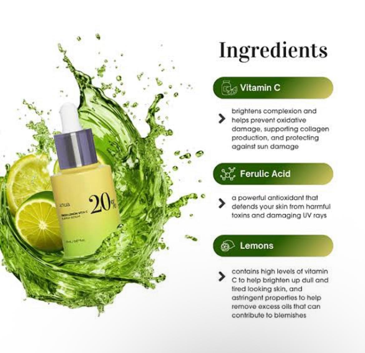 Anua Green Lemon Vita C Serum 20 ml - Glanzhaut
