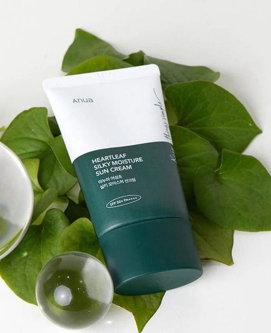 Anua Heartleaf Silky Moisture Sonnenschutzcreme SPF 50+ PA+ - Glanzhaut