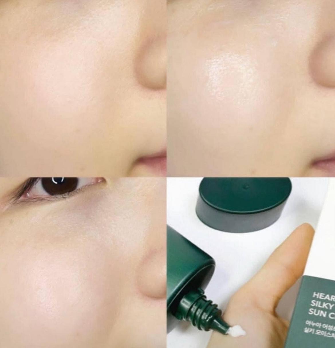 Anua Heartleaf Silky Moisture Sonnenschutzcreme SPF 50+ PA+ - Glanzhaut