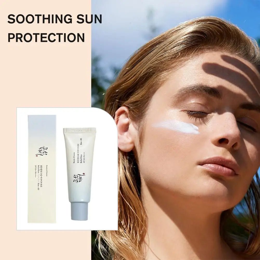 Beauty of Joseon Korean Rice + Probiotics Relief Moisturizing Face Cream SPF 50+ – Hochwirksamer Sonnenschutz mit Reisschleim & Probiotika | Für Sebum‑kontrollierte, beruhigte Haut - Glanzhaut