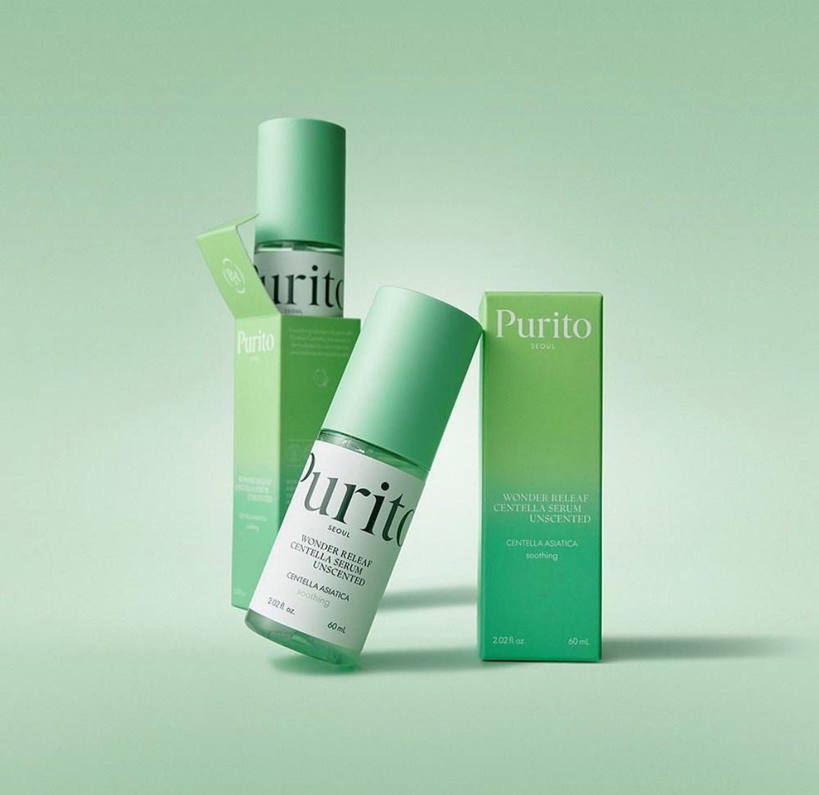 Centella Asiatica Essence PURITO Duo – Pflegekombination aus Serum 60ml & Creme 100ml - Glanzhaut