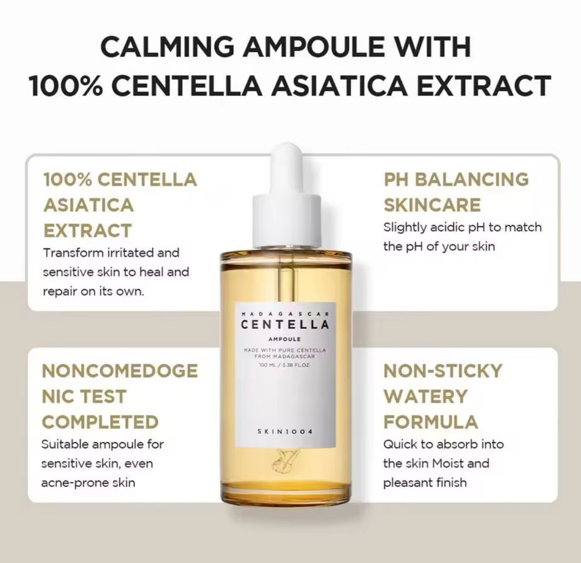Madagascar Centella Ampoule 100 ml – Beruhigendes Serum - Glanzhaut