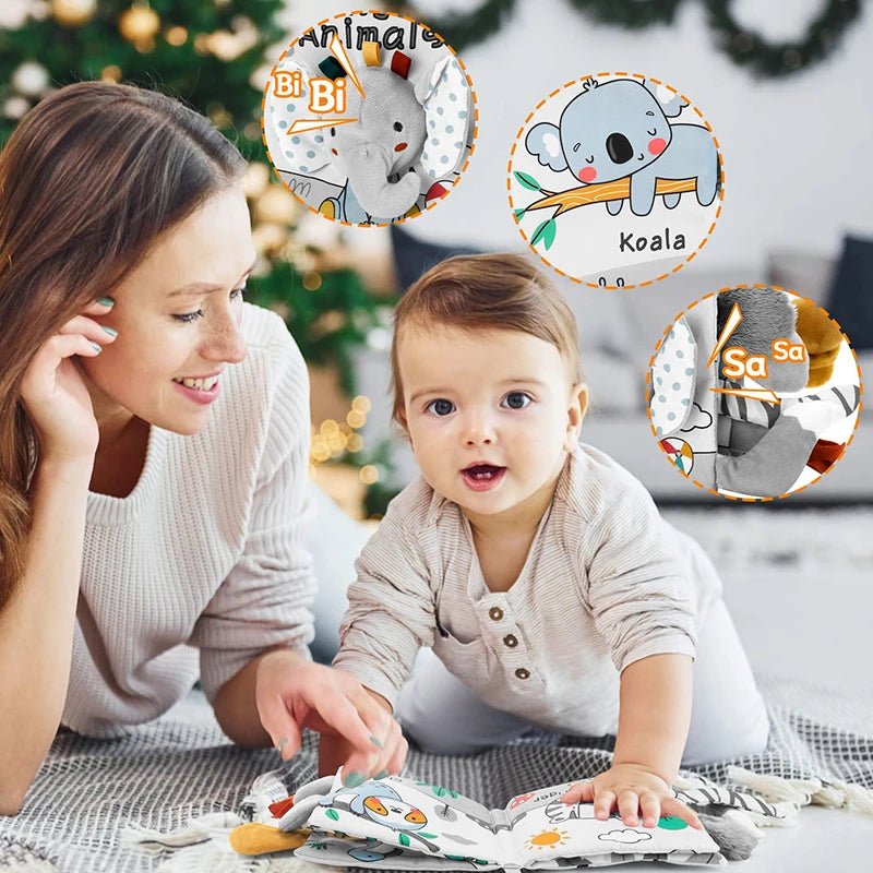 Stoffbuch für Babys|Frühes Lernen - Glanzhaut