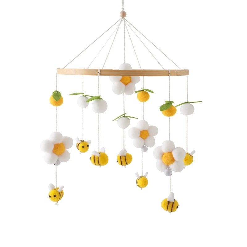 Holz & Häkel Baby Mobile – Stern-Pendeln für das Babybett - Glanzhaut