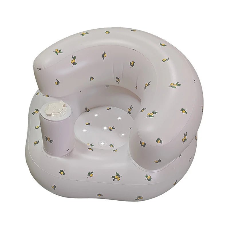 Inflatable Baby Seat for Babies 3-36 Months,Built in Air Pump Children Baby Sofa,Bumbo Seat for Learning to Sit,Feeding,Camping - Glanzhaut