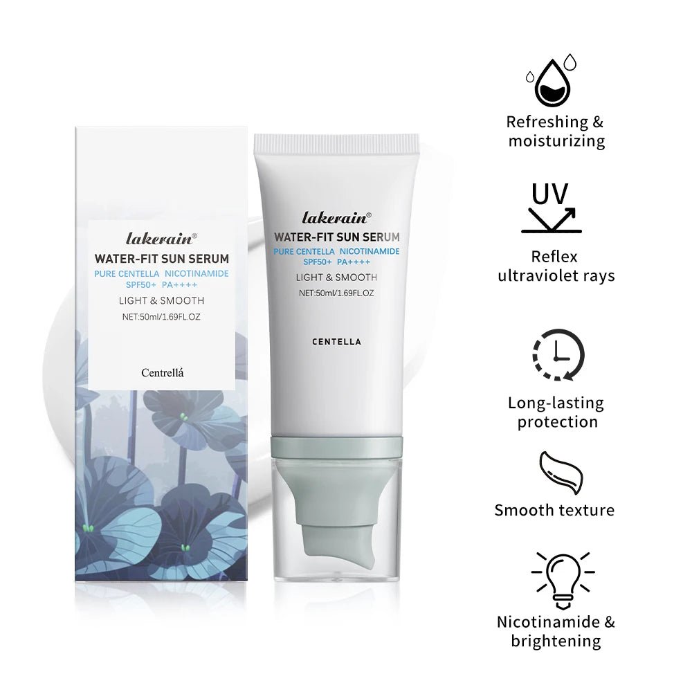 SKIN1004 Madagascar Centella Hyalu-cica Water-Fit Sun Serum Sonnencreme SPF 50+ – UV-Schutz & Antioxidativer Pflege – Feuchtigkeitsspendende Isolation Cream für Gesicht - Glanzhaut