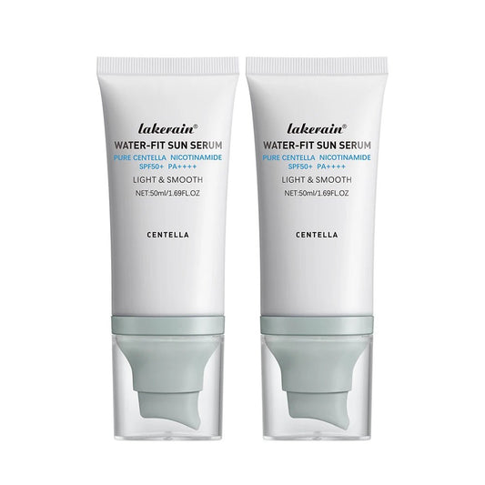 Lakerain Centella Hyalu-cica Water-Fit Sun Serum Sonnencreme SPF 50+ – UV-Schutz & Antioxidativer Pflege – Feuchtigkeitsspendende Isolation Cream für Gesicht - Glanzhaut