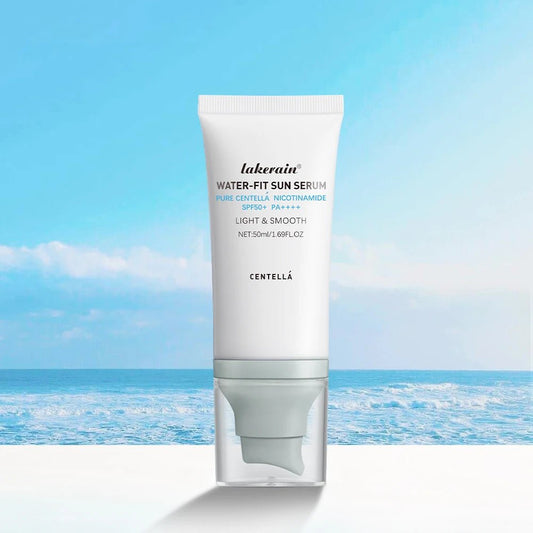 Lakerain Centella Hyalu-cica Water-Fit Sun Serum Sonnencreme SPF 50+ – UV-Schutz & Antioxidativer Pflege – Feuchtigkeitsspendende Isolation Cream für Gesicht - Glanzhaut