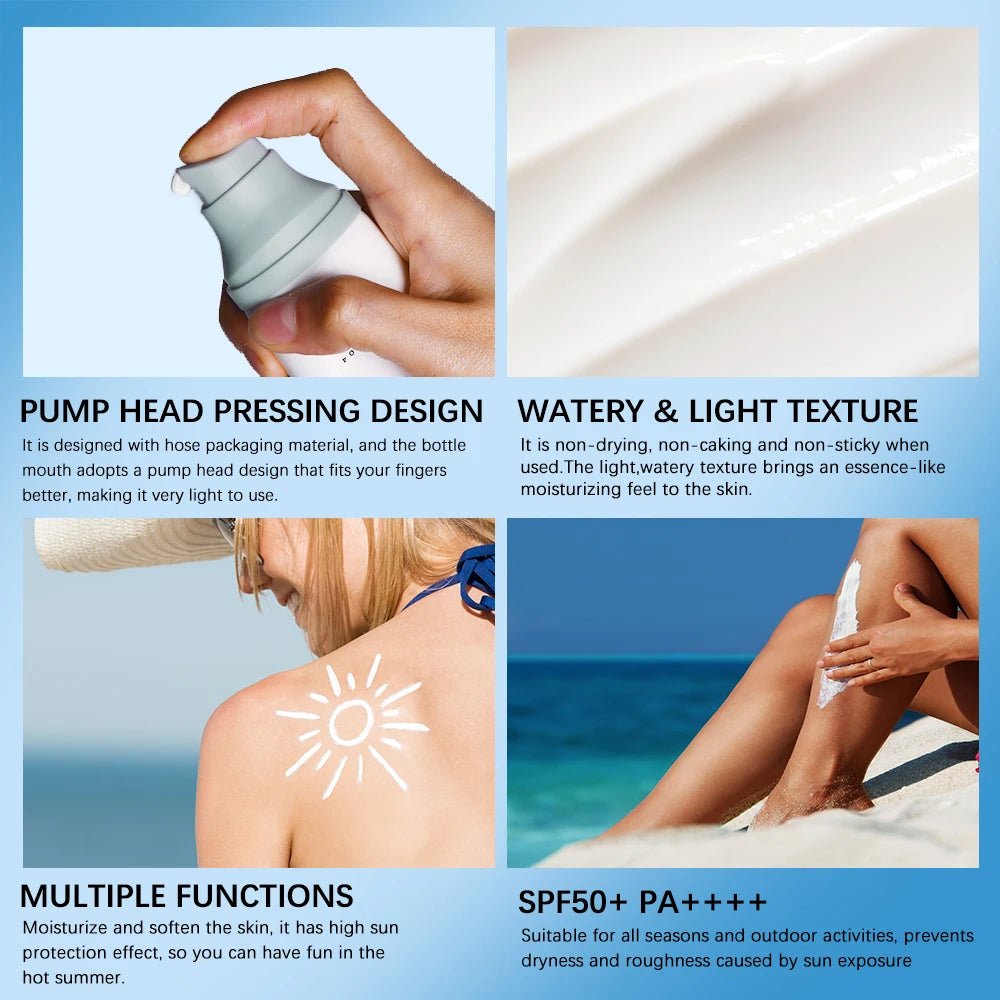 Lakerain Centella Hyalu-cica Water-Fit Sun Serum Sonnencreme SPF 50+ – UV-Schutz & Antioxidativer Pflege – Feuchtigkeitsspendende Isolation Cream für Gesicht - Glanzhaut