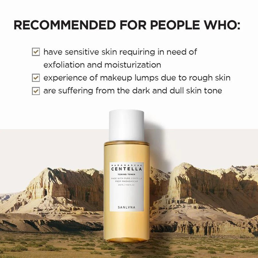 SKIN1004 Madagascar Centella Toning Toner 210 ml – Beruhigendes & Sanft Peelendendes Gesichtswasser - Glanzhaut