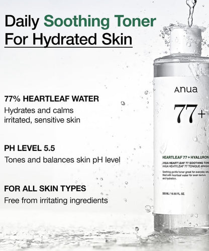 Anua Heartleaf 77% Soothing Toner – Beruhigender & feuchtigkeitsspendender Toner - Glanzhaut