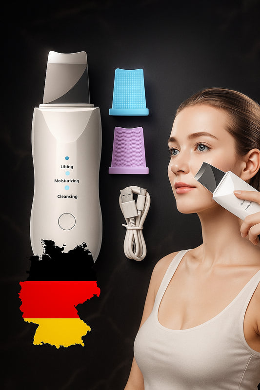 Ultraschallpeelinggerät – Tiefenreinigendes porenreiniger Skin Scrubber fürs Gesicht - Glanzhaut