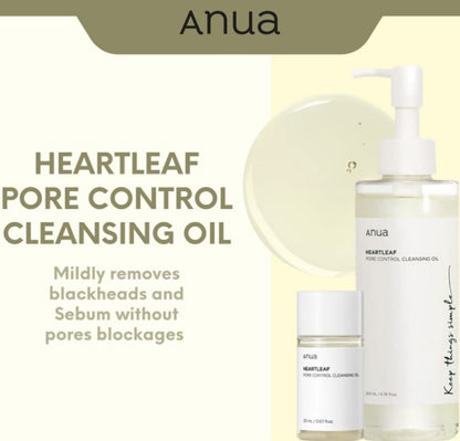 Anua Heartleaf Pore Control Cleansing Öl 200ml – Tiefenreinigung & Beruhigung - Glanzhaut