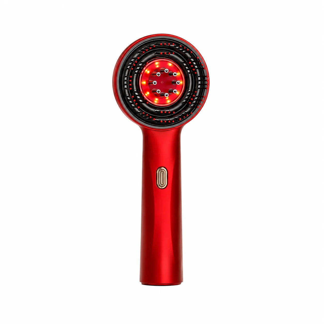 Elektrische Kopfhaut-Haarmassagebürste rot