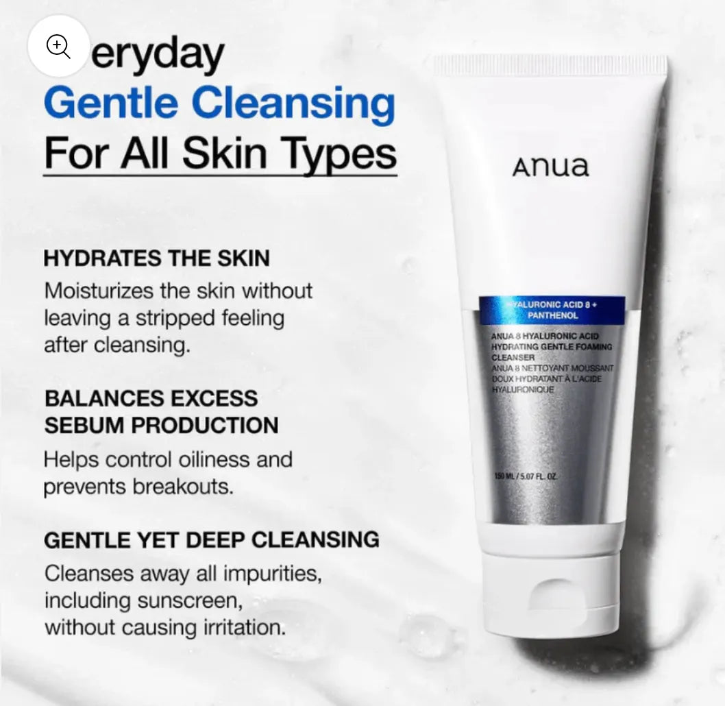 Anua 8 Hyaluronic Acid Gentle Foaming Cleanser 50 ml