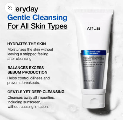 Anua 8 Hyaluronic Acid Gentle Foaming Cleanser 50 ml