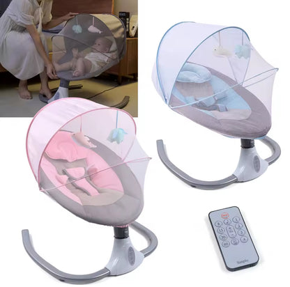Elektrische Babywippe 3-in-1 – Schaukelstuhl, Wiege & Einschlafhilfe für Neugeborene - Glanzhaut