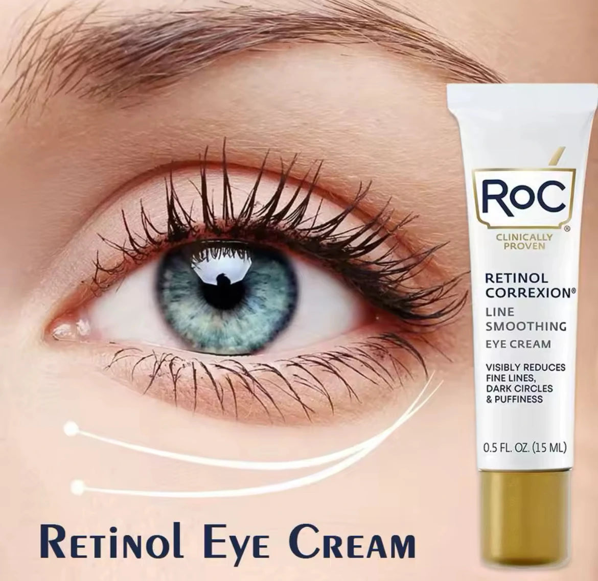 Retinol Augencreme RoC 15ml – Effektive Anti-Aging - Glanzhaut