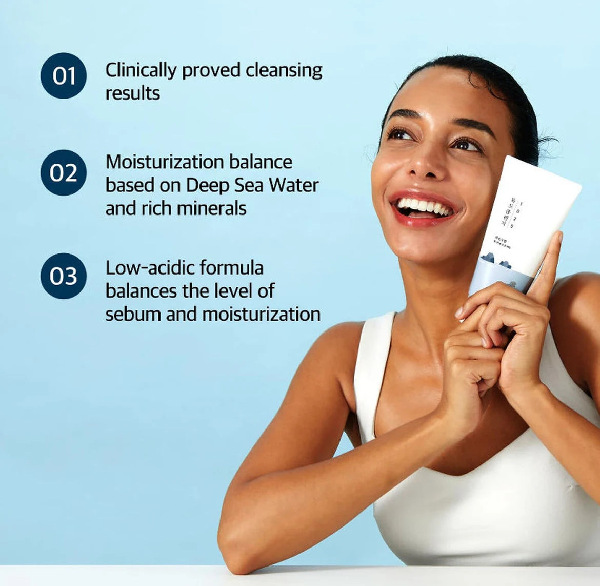 ROUND LAB 1025 Dokdo Cleanser-Aminosäure Gesichtsreiniger 150 ml – Sanfte Tiefenreinigung & Milde Pflege für Empfindliche Haut - Glanzhaut