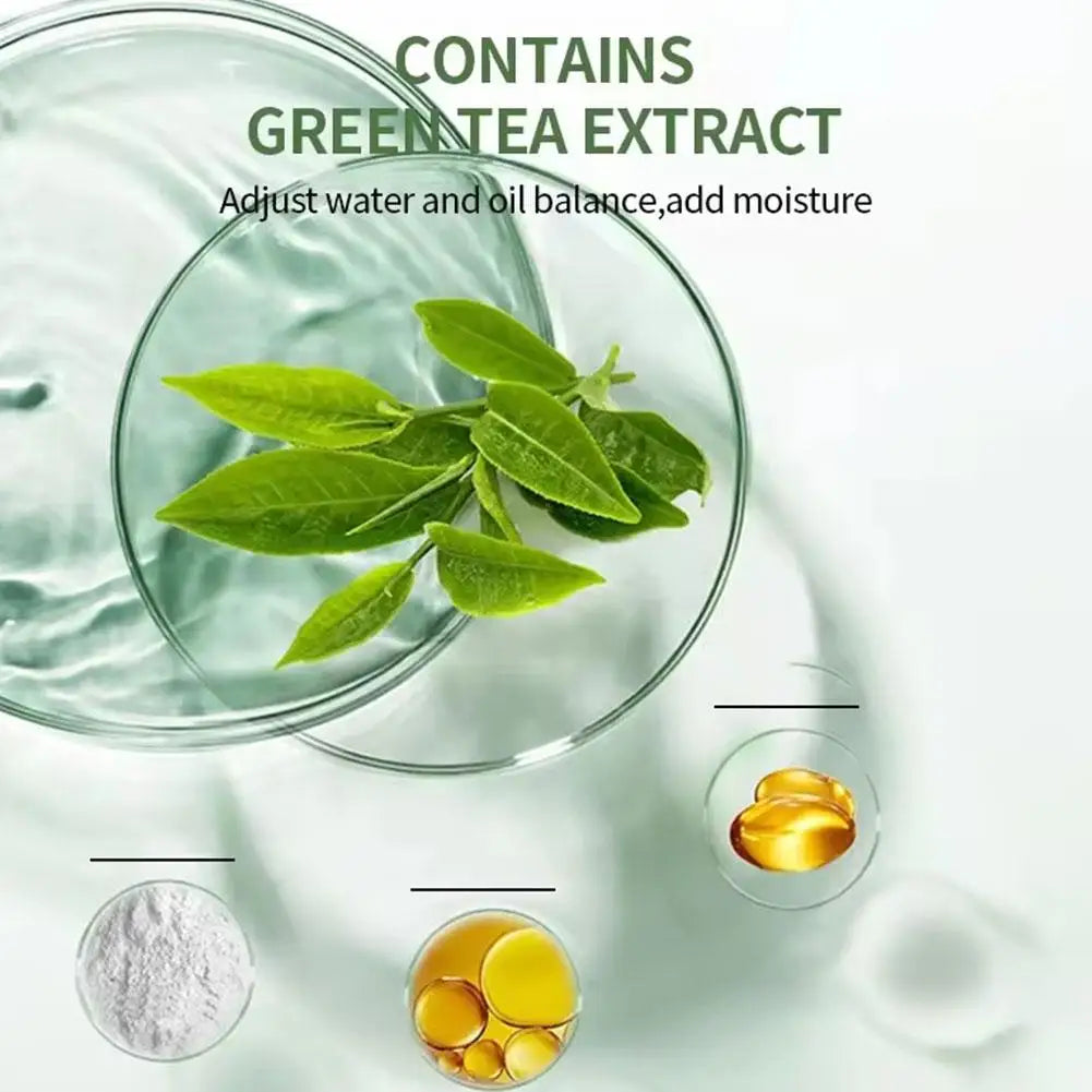 Grüner Tee & Auberginen Festes Reinigungsmaske – Tiefenreinigung, Porenverfeinerung, Anti-Mitesser, Öl-Kontrolle & Antioxidativer Schutz - Glanzhaut