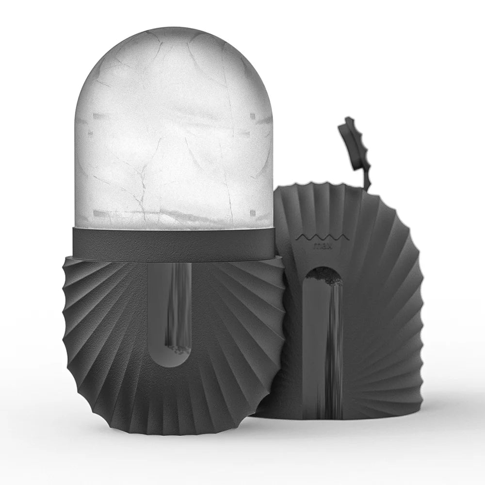 Gesichts-Eisroller-Set – Edelstahl-Face Roller & Gua Sha – Kühlende Massage für Gesichtspflege - Glanzhaut