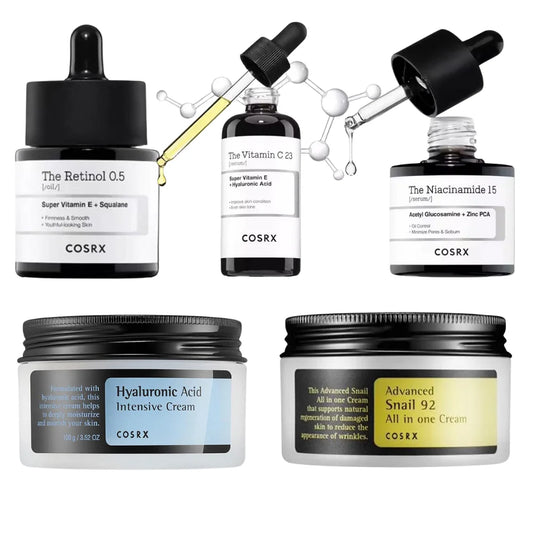 COSRX Snail Mucin Power Repair Essence & Toner Set – Tiefenwirksame Feuchtigkeitspflege mit Hyaluronsäure, Aufhellend & Regenerierend für Strahlende Haut - Glanzhaut