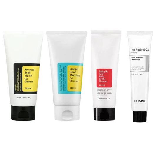 COSRX Pflegeroutine – Retinol 0,1 %, Salicylsäure & Schneckenschleim für reine, gesunde Haut - Glanzhaut