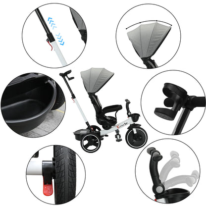 Ubravoo Baby Stroller Tricycle Ride Bike – 5-in-1