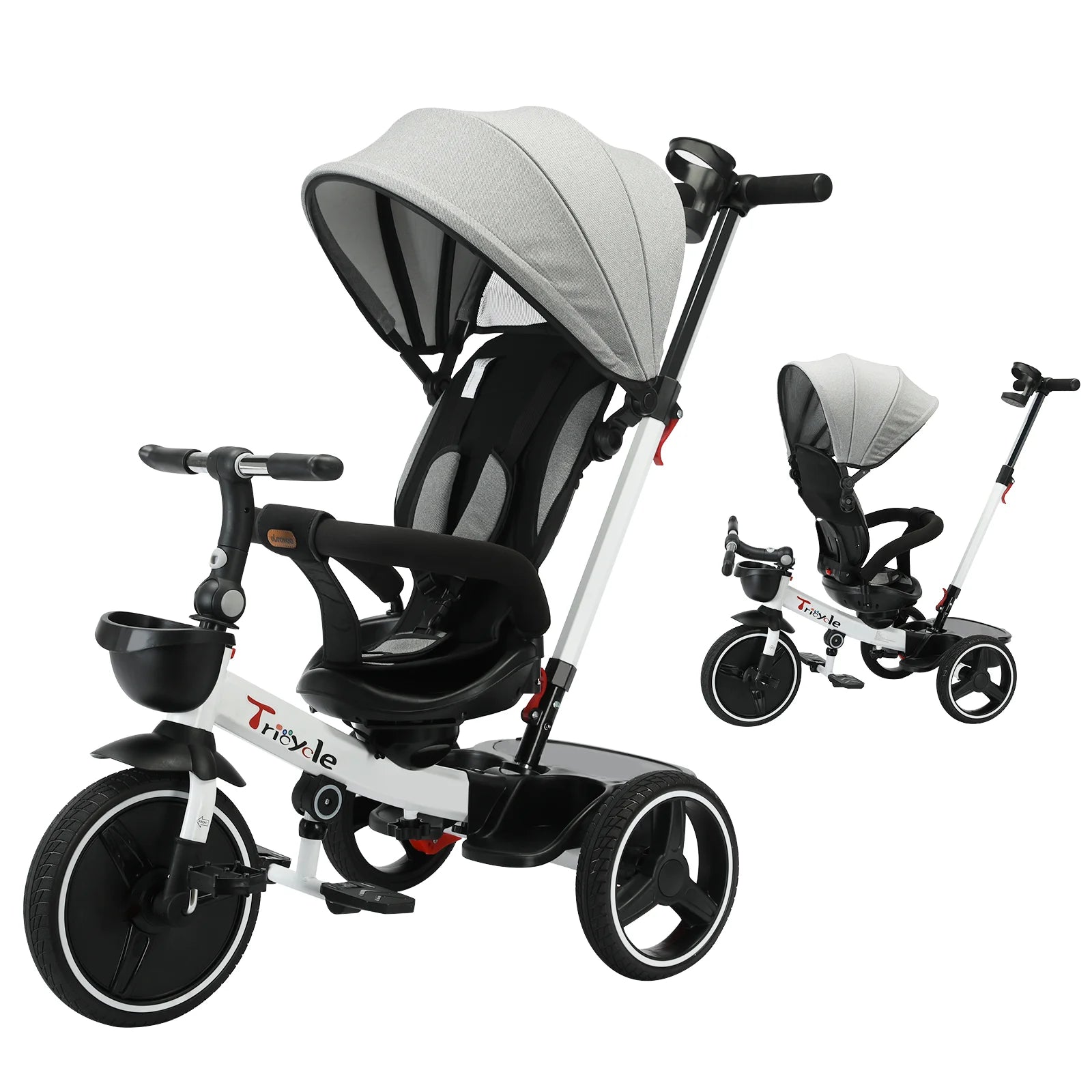 Ubravoo Baby Stroller Tricycle Ride Bike – 5-in-1