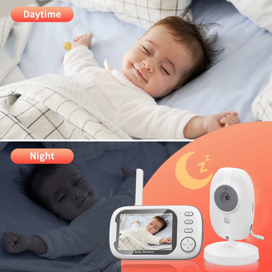 Cdycam 3,5 Zoll Kabellose Babyphone Temperatur & Kameraüberwachung-Wireless - Glanzhaut
