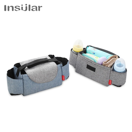 Wickeltasche mit Flaschenhalter - Glanzhaut