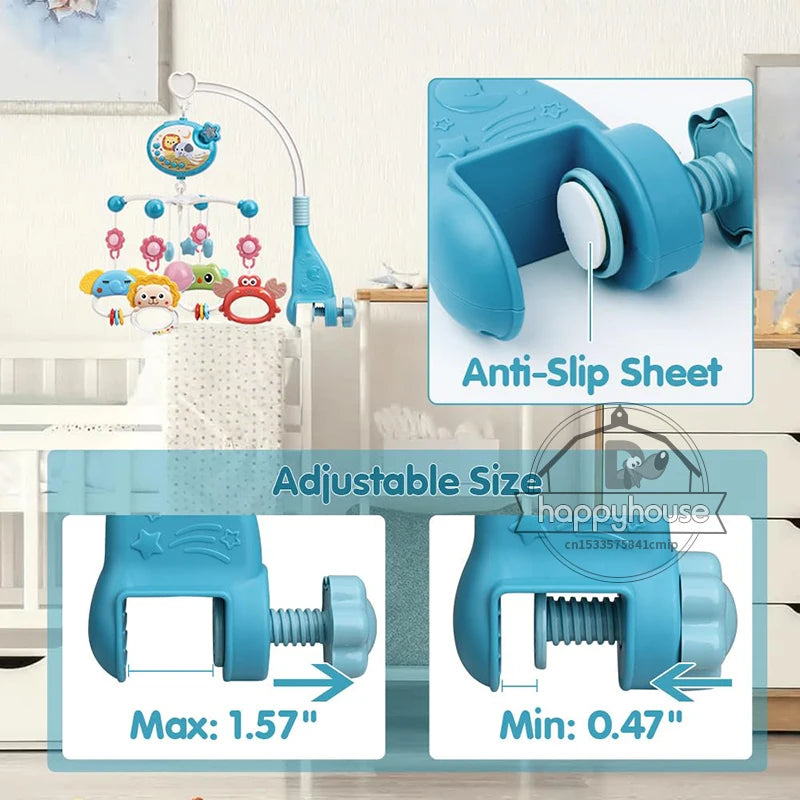 Musik Mobile mit Licht & Projektion – Baby Mobile 0–6 Monate