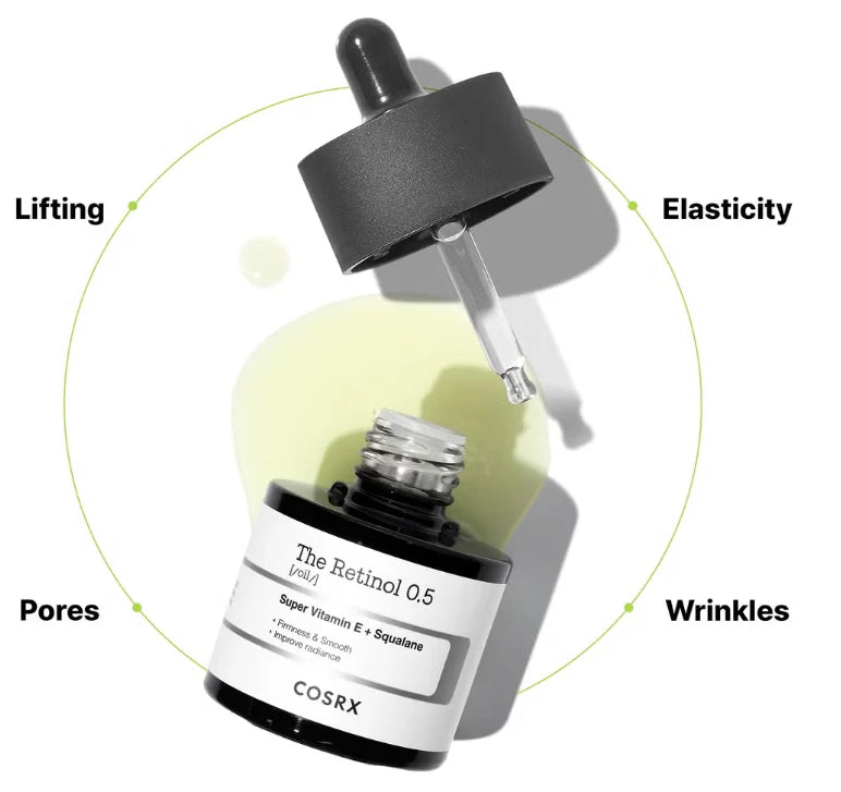 COSRX The Retinol 0.5 Öl – Anti-Aging Gesichtsöl mit 0,5 % Retinol