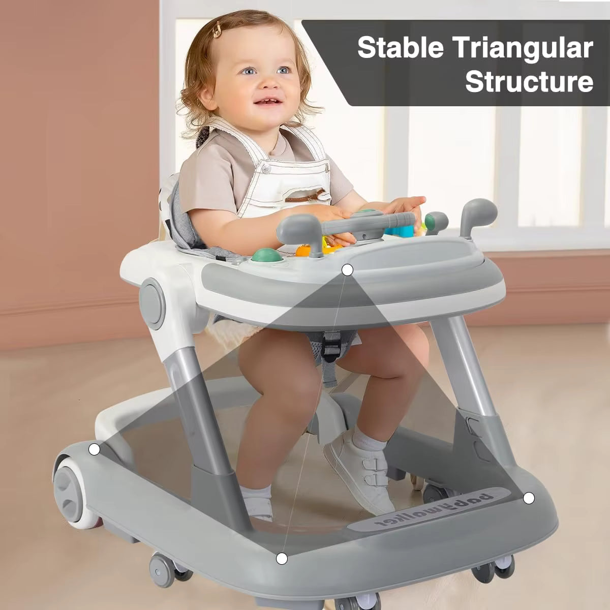 2-in-1 Baby Lauflernhilfe mit Musik