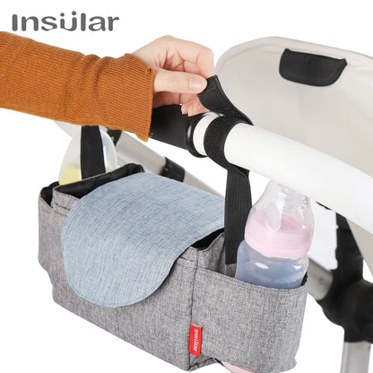 Wickeltasche mit Flaschenhalter - Glanzhaut